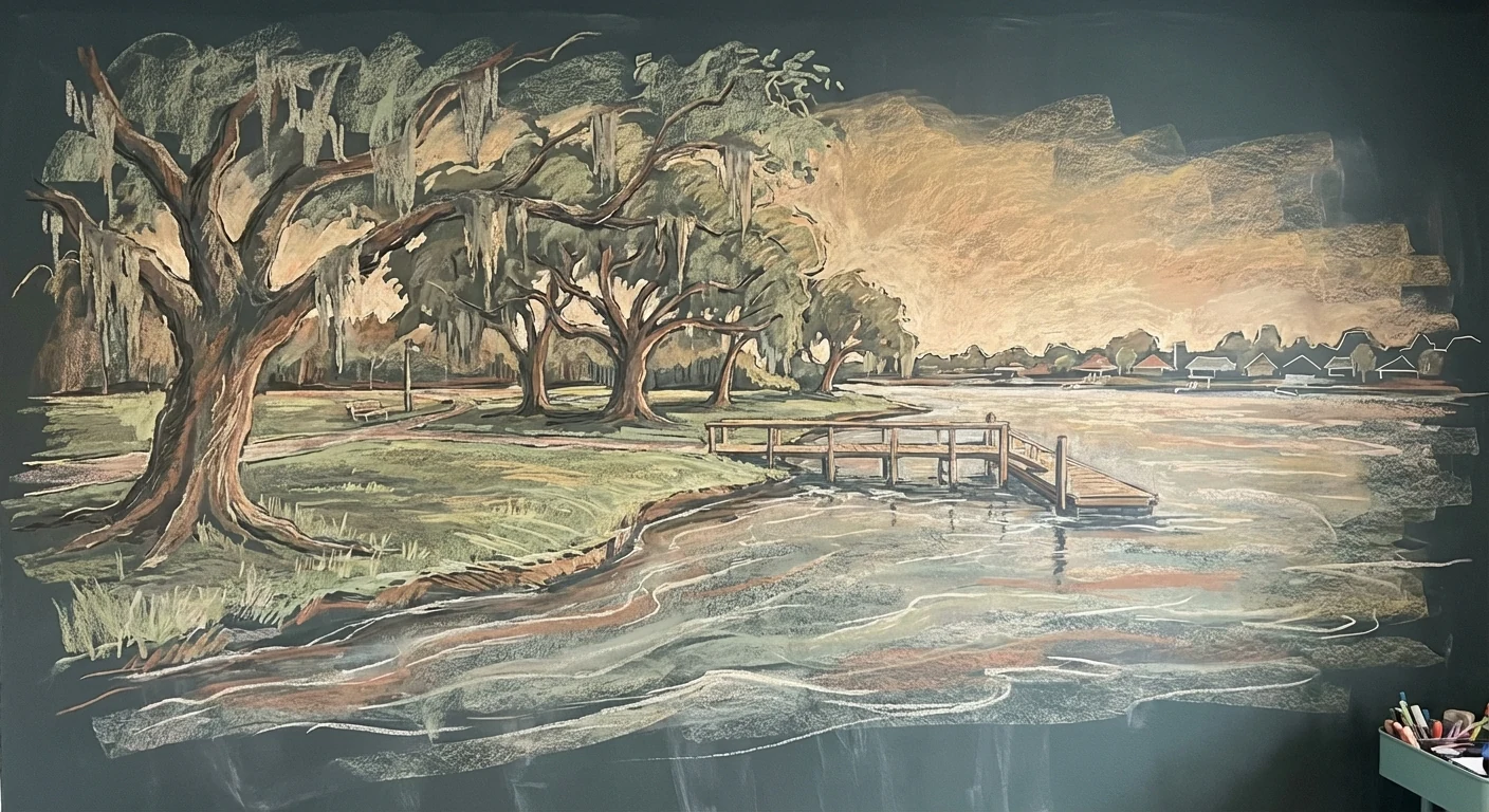 Mandarin chalk illustration