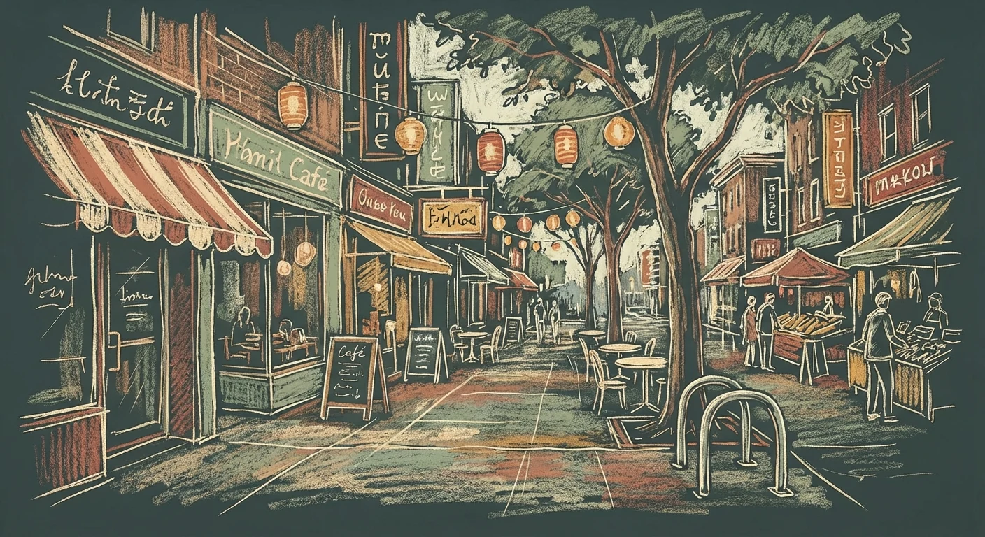 Mills 50 chalk illustration