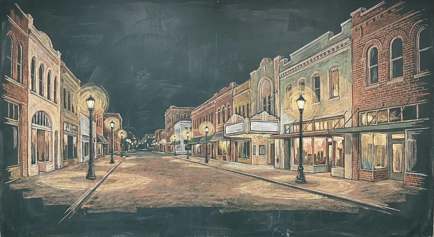 Palafox District chalk illustration