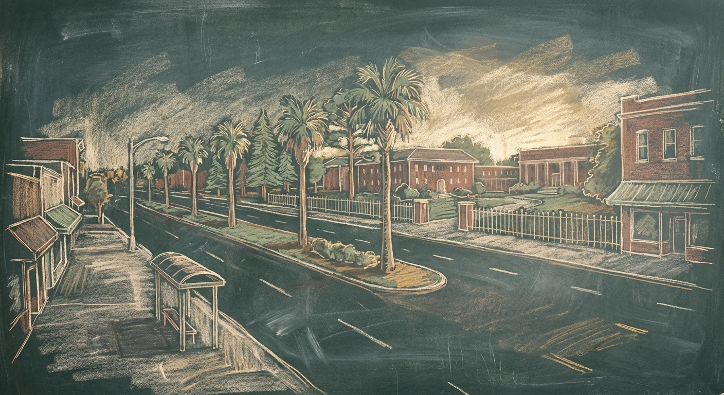 West Pensacola chalk illustration